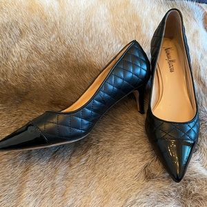 Black Neiman Marcus kitten heels